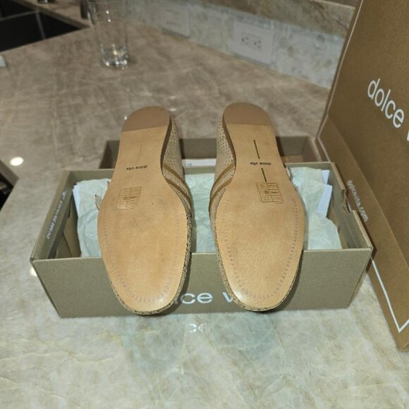 Dolce Vita WORN ONCE Baylee Ballet Flats Pecan Perforated Suede Mary Jane EUC - Picture 10 of 11